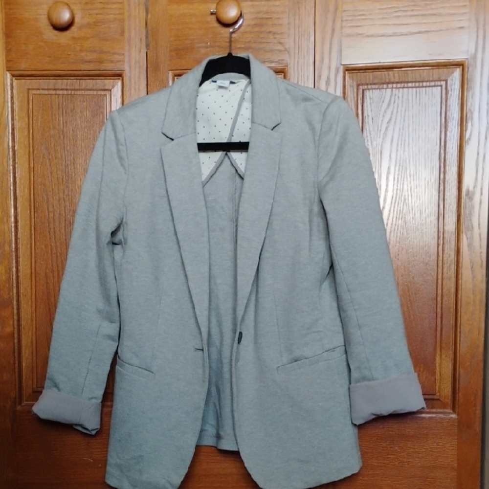 Old Navy Gray Blazer Modern Relaxed Fit
